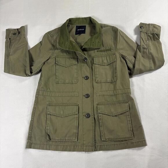 Madewell Jackets & Blazers - Utility Military Jacket Olive Green Cotton Madewell Womens M Fits